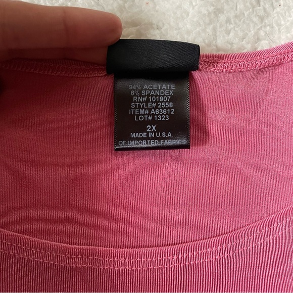 Vintage Deadstock Citi Knits Women’s Tank and Cardigan Set NWT A63612 2X Pink - Picture 6 of 16